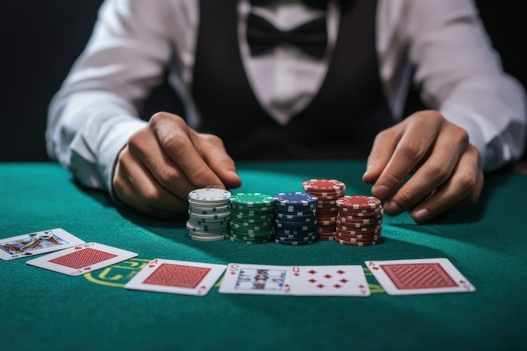 Antarmuka aplikasi mobile cuan 303 menampilkan meja blackjack live-dealer dan menu navigasi sportsbook