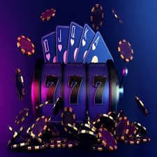 Meja Caribbean Stud Poker live di cuan 303 dengan dealer dan tampilan kartu pemain